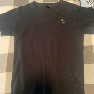 OVO Plain black small logo T-shirt